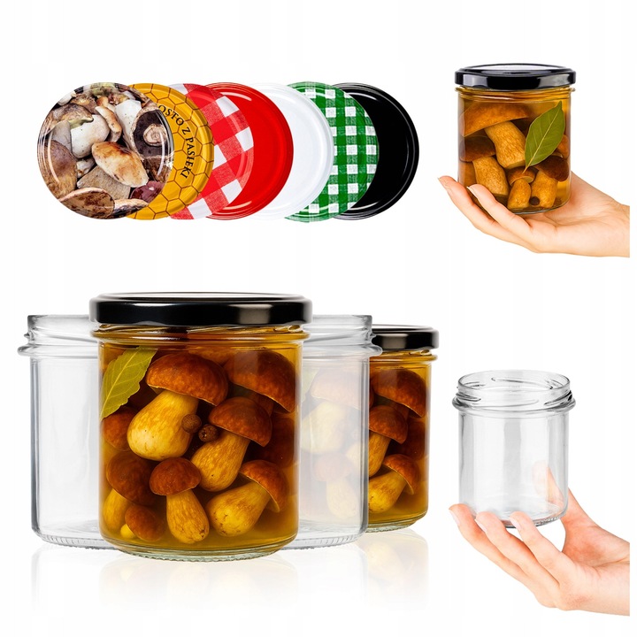 Borcan Cu Pereti Drepti, Superbutelki, Sticla De Inalta Calitate, 350 ml, Pentru Pate, Sosuri, Miere, Gemuri, Dulceturi, Carne, Conserve, Inaltime 9.7 cm, Diametru 7.7 cm, Greutate 255 G, 15 Buc