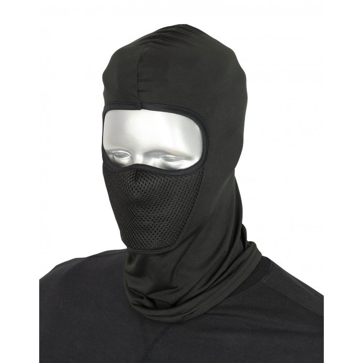 Балаклава за възрастни Barbaric 30568, черна решетъчна балаклава