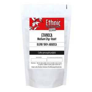 Cafea de specialitate, prajita boabe, Ethnica, Ethnic Plantation Coffee, 500g, plic