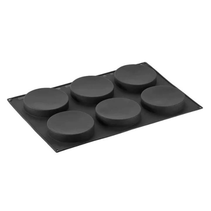 Forma din silicon pentru monoportii sau insert, 6 cavitati, Pavoflex, Ø160x30h mm