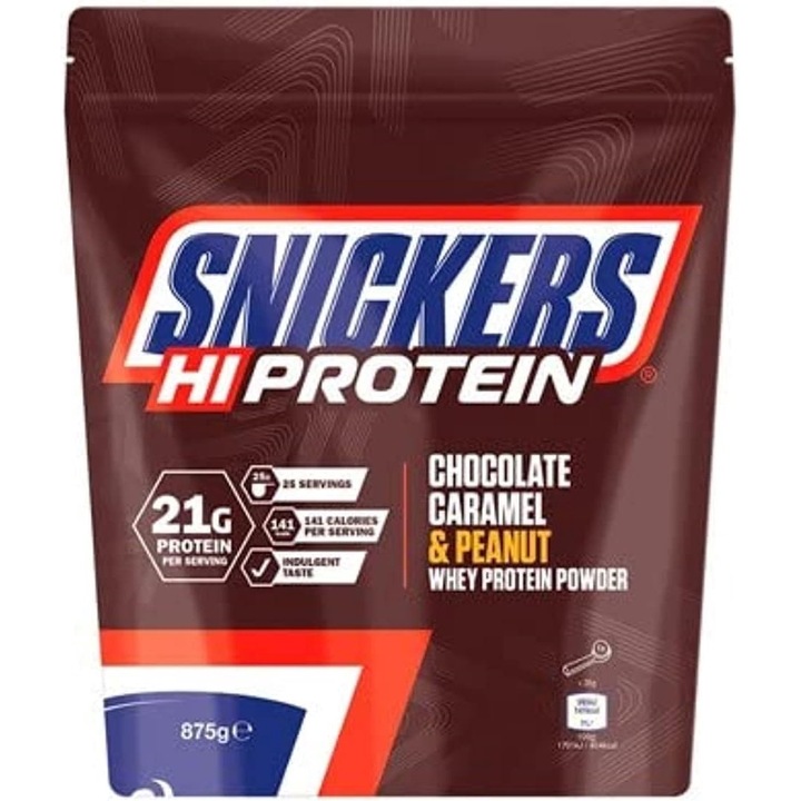 Mars Protein Snickers Hi Protein - Chocolate Caramel and Peanut - Суроватъчен Протеин Шоколад с карамел и ядки 875g