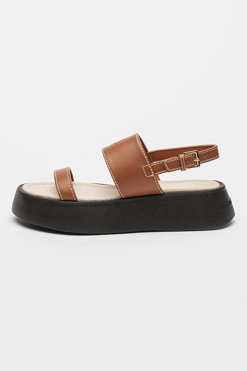 ARMANI EXCHANGE, Sandale slingback flatform, Maro scortisoara, 40