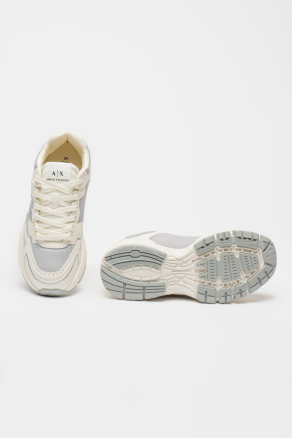 ARMANI EXCHANGE, Pantofi sport demi-wedge cu garnituri sintetice