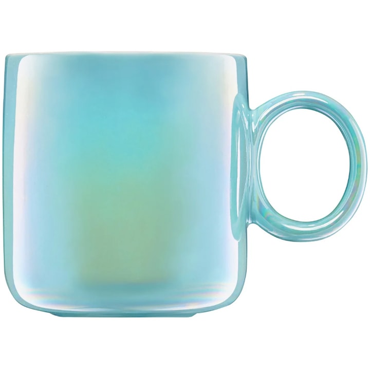 Set 4 cani Ambition Pearl, portelan, 380 ml, albastru