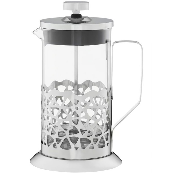 Френска преса Ambition Larissa, Топлоустойчиво стъкло, Неръждаема стомана, 600 мл