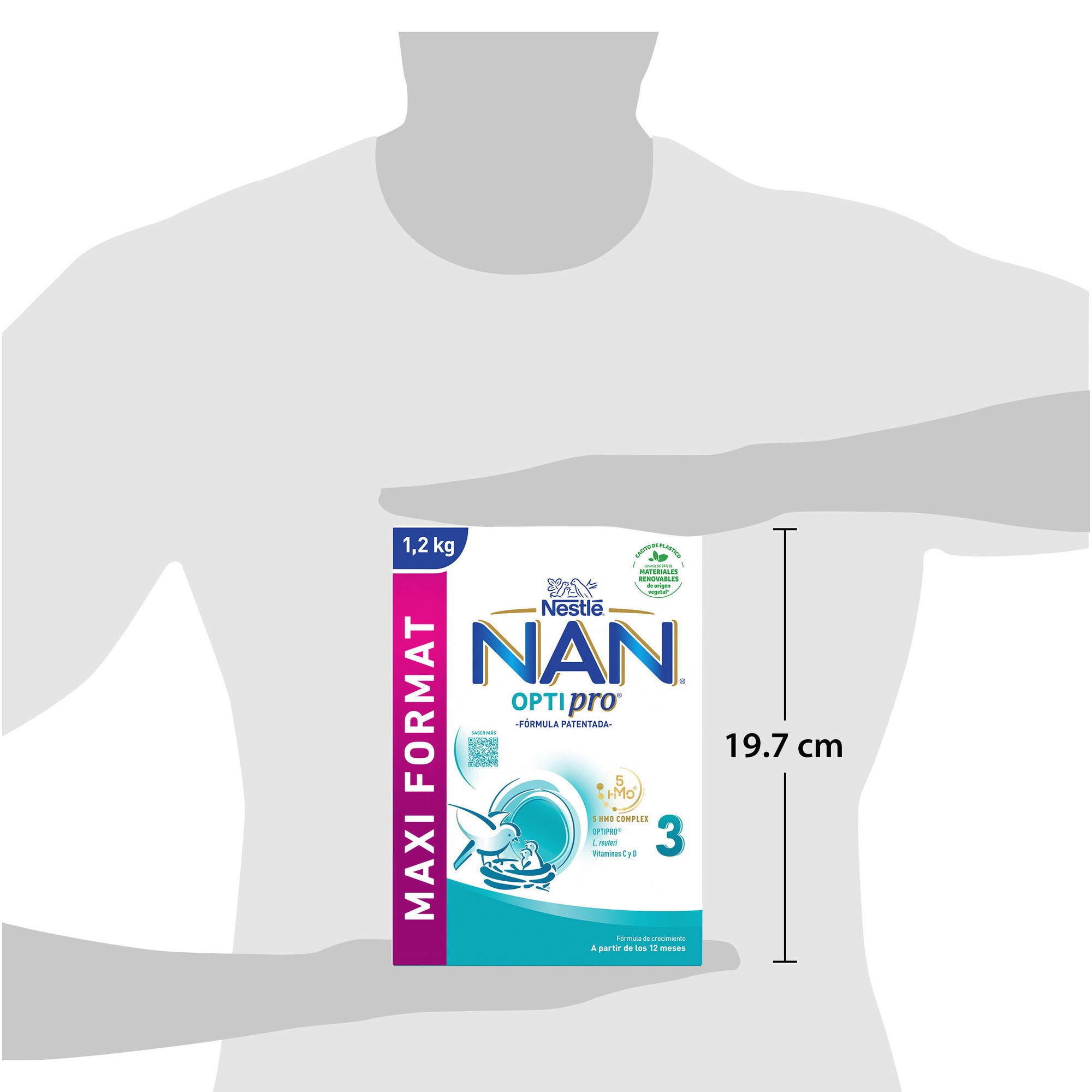 Lapte praf Nestle NAN 3 Optipro, 1200g, de la 12 luni - eMAG.ro