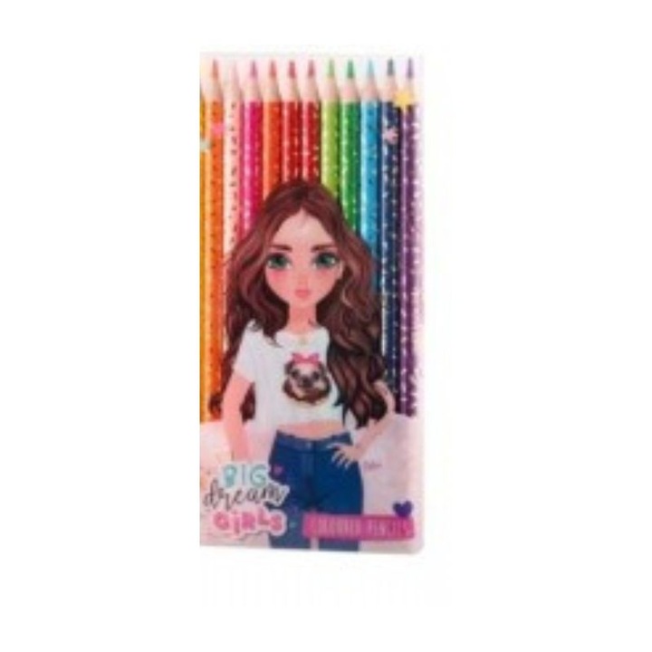 Creioane colorate 12/set Big Dream Girls BD004-01