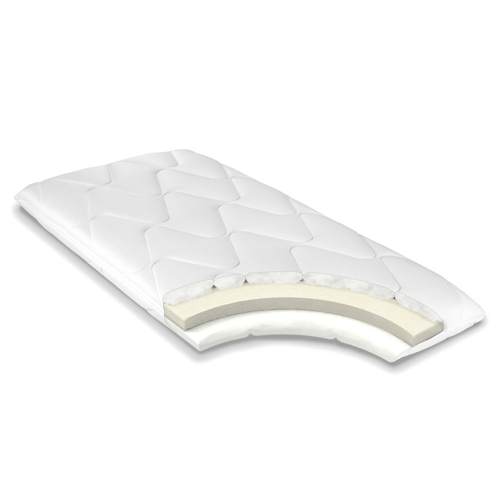 Saltea pat, cu spuma poliuretanica, ortopedica, anatomica, 1 persoana, 60 x 120 x 10 cm, pilota si o perna