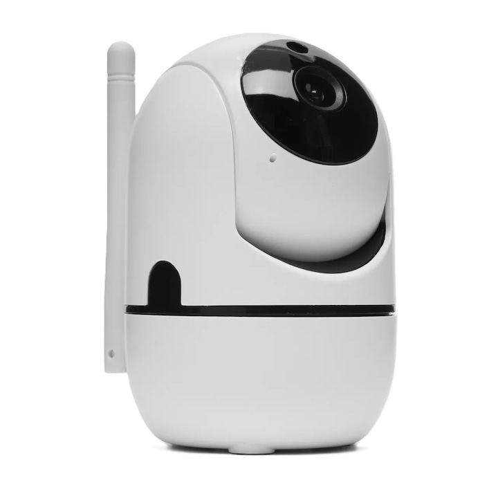 Камера за наблюдение / бебефон Smart IP с 360° въртене, Вътрешна, Full HD, сензори за движение, вграден микрофон и високоговорител, открийте безопасност и комфорт с Smart IP бебефон, 128 GB място за съхранение, управление на приложения - SMArtCo®