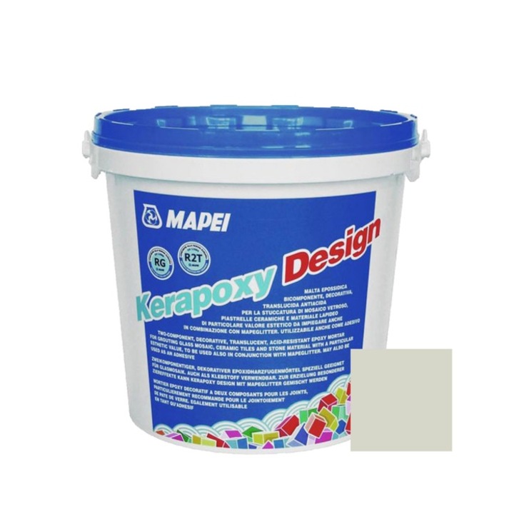 Епоксидна фугираща смес за плочки и гранитогрес Mapei Kerapoxy Design, 700 безцветен, интериор/екстериор, 3 кг