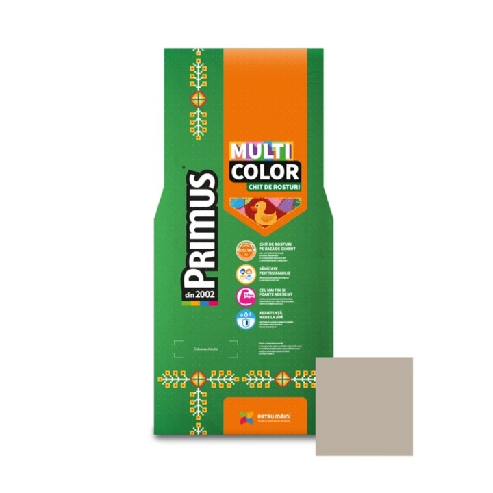 Фугираща смес за плочки и под Primus Multicolor B03 папирус, интериор/екстериор, 2 кг