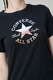 Converse, Tricou cu imprimeu metalizat Chuck Taylor, Negru, Maro, Albastru, 2XS