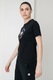 Converse, Tricou cu imprimeu metalizat Chuck Taylor, Negru, Maro, Albastru, 2XS