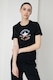 Converse, Tricou cu imprimeu metalizat Chuck Taylor, Negru, Maro, Albastru, 2XS