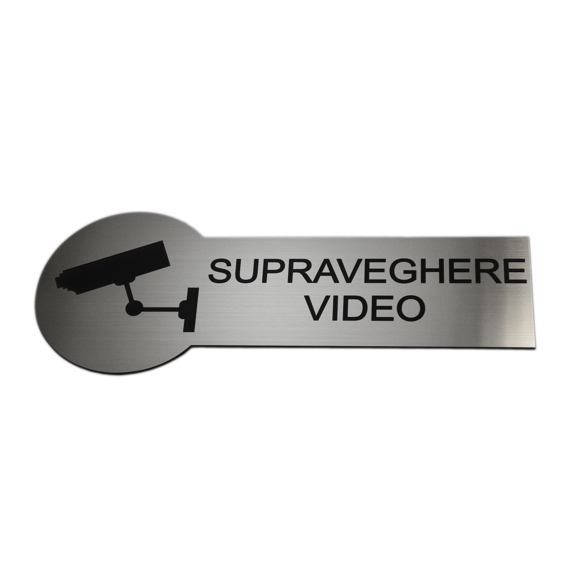 Placuta indicatoare Supraveghere Video (argintiu/negru)