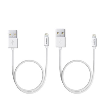 Set 2x cablu certificat MFI(made for iPhone) Lightning to USB, Avantree SET-12, 0.35 cm, pentru iPhone 8, iPhone 8 Plus, iPhone x, Alb Set 2x cablu certificat MFI(made for iPhone) Lightning to USB, Avantree SET-12, 0.35 cm, pentru iPhone 8, iPhone 8 Plus, iPhone x, Alb