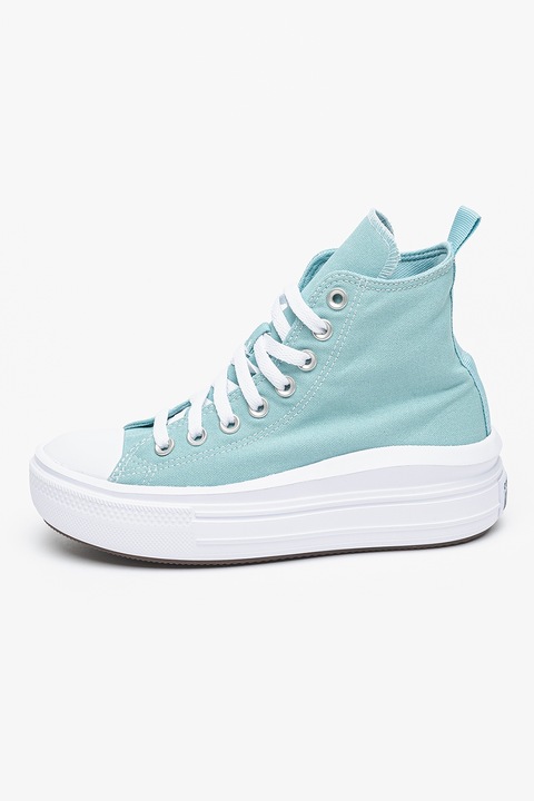 Converse, Pantofi sport flatform Chuck Taylor All Star, Albastru aquamarin
