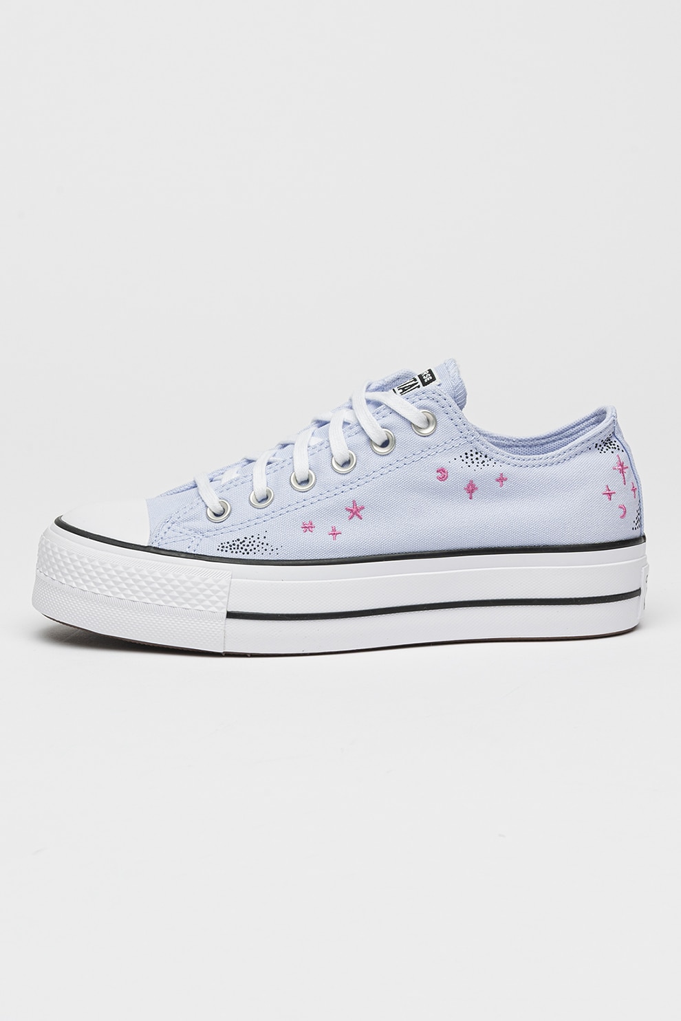 Converse, Pantofi sport low-cut cu broderie Lift, Albastru