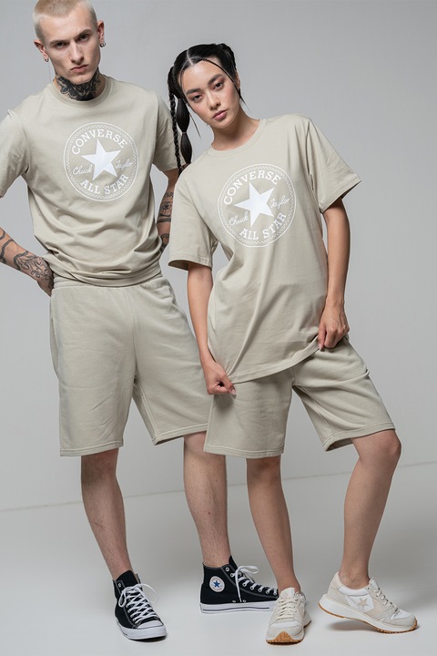 Converse, Унисекс спортни бермуди Core Chuck, Бледозелен