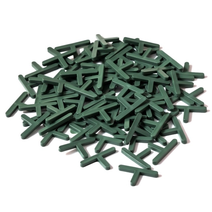 Distantiere T pentru placi ceramice, Baudeman, rost 3 mm, set 100 bucati