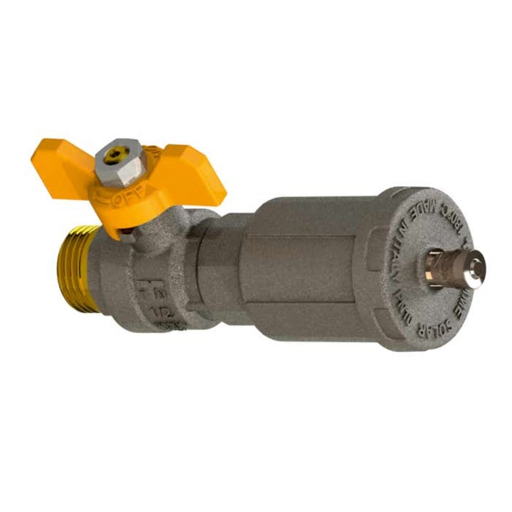 Automata légtelenítő szelep golyóscsappal, napkollektoros telepítésekhez