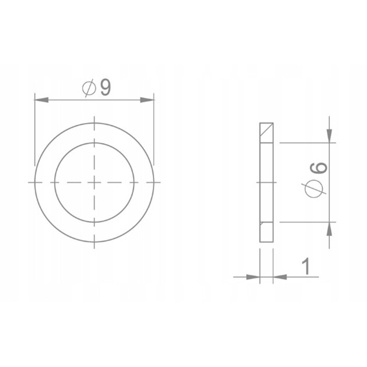 Alátét, rowerek.pl, HBP33, Arany, 9x6x1mm