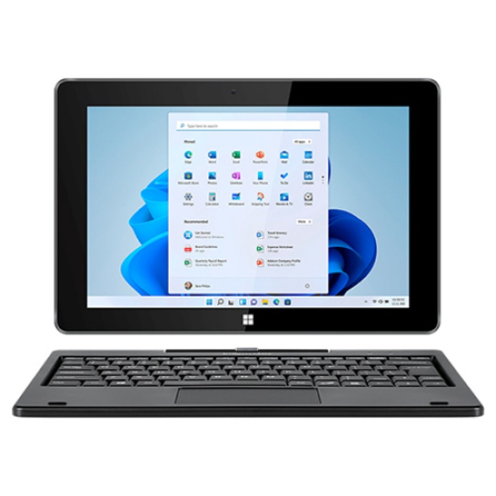 Таблет Kruger&Matz KM1089.1, процесор Intel® Celeron® N4020, двуядрен, IPS екран 10.1", 8GB RAM, 256GB Flash, 2MP, Wi-Fi, Bluetooth, включена клавиатура, Windows 11 Черен