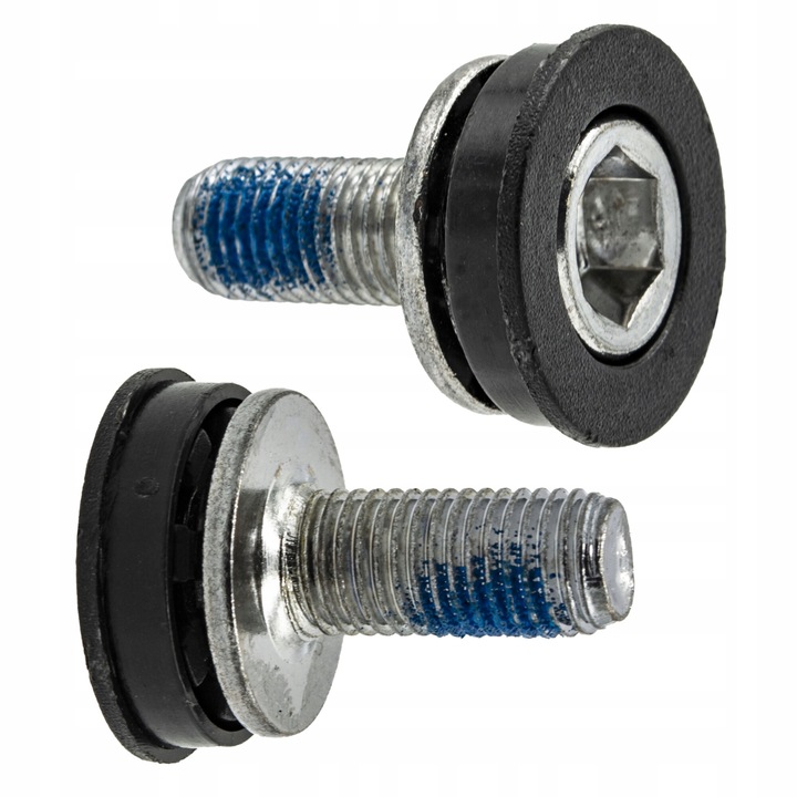 Surub mecanism pedalier, TL-661 CP, M8, argintiu-negru, set 2 bucati