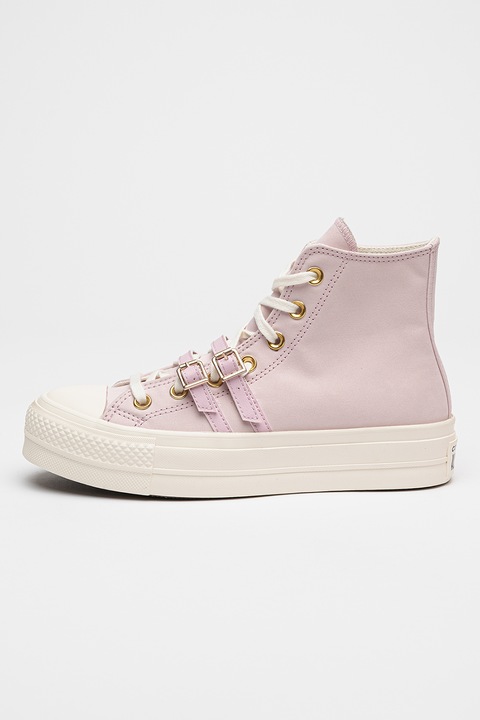 Converse, Pantofi sport cu platforma si catarame All Star Lift, Lila