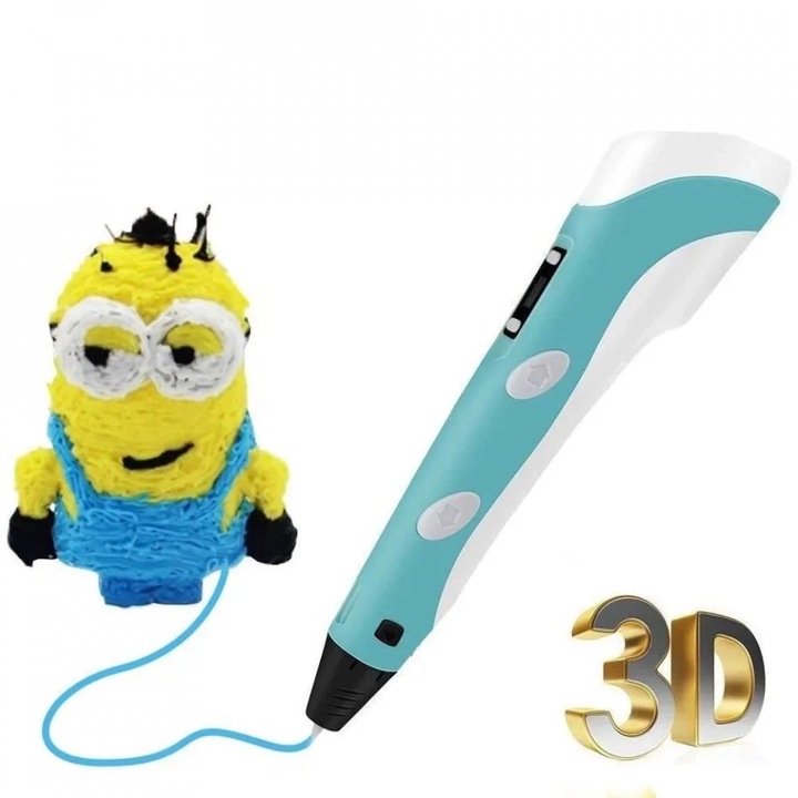 Интелигентен молив за 3D печат, писалка за рисуване с цифров дисплей, висока температура, зелено