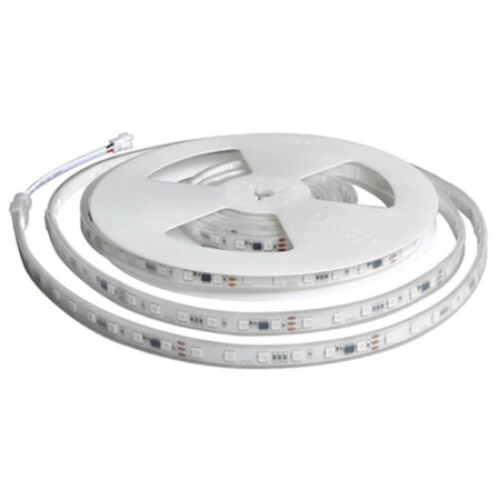 Комплект LED лента SMD5050 5м 24V RGB IP65 V-tac