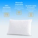 Perna Ortopedica Elindor® Spuma cu Memorie Ajustabila pentru Gat, Suport Cervical Ergonomic, Memory Foam Pillow, Hipoalergenica, Efect de Racire, 2 Fete pentru Vara si Iarna, Husa Detasabila Respirabila, Ajuta la Spondiloza Cervicala, 50x70 cm, Alb