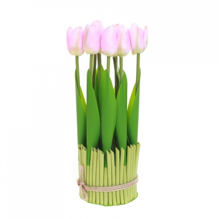 9 db műtulipán csokor H 30 cm