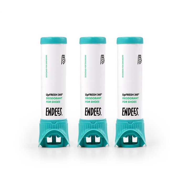 Dezodorant pentru pantofi, Endees UpFresh 360, set 3 bucati, 100 ml, proaspat, usor de utilizat