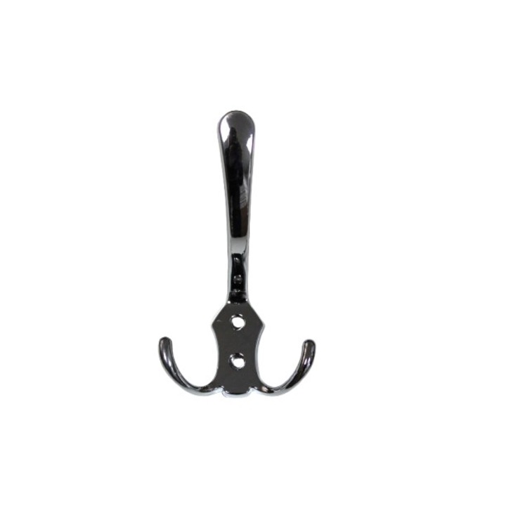 Set 5* Agatatori Cuier Sah Portmanto Dublu-135x72mm-Crom Lucios