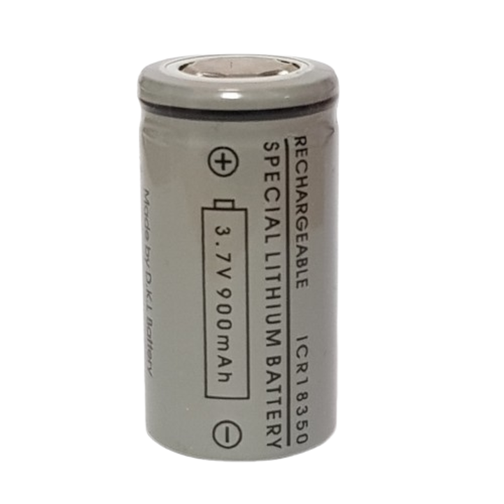 Újratölthető Li-ion akkumulátor, 900mah 3,7V ICR18350