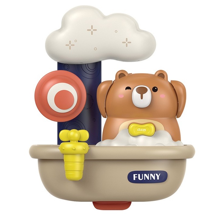 Jucărie de Baie Interactivă Ursuleț, Stef's Cat, 29 cm, Multicolor, Set