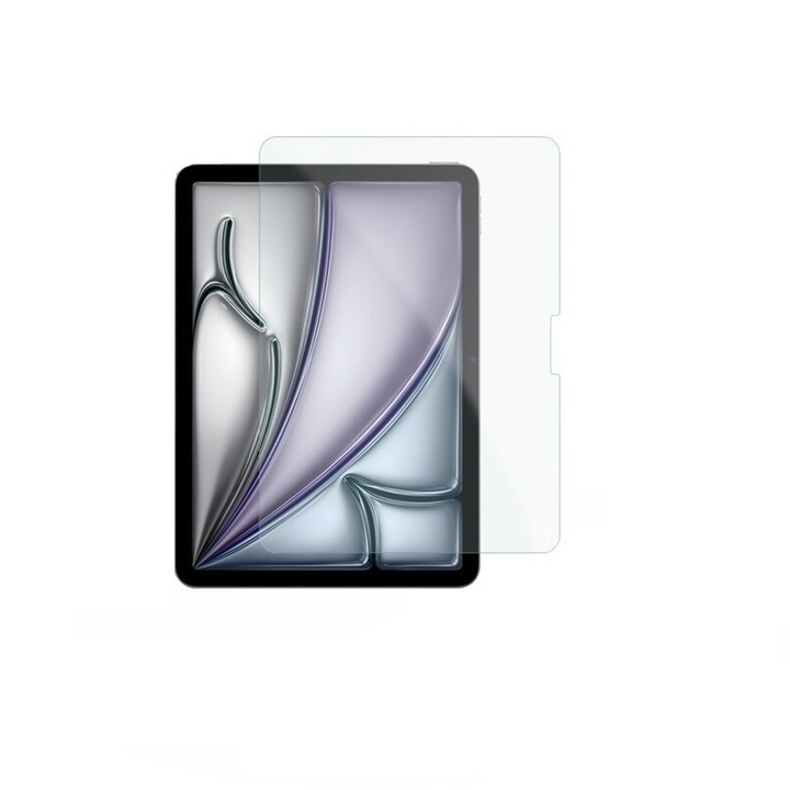 Folie de protectie pentru tableta compatibila cu Apple iPad Air 11 2024, Classic Glass Matte, 2.5D, sticla securizata, Transparent