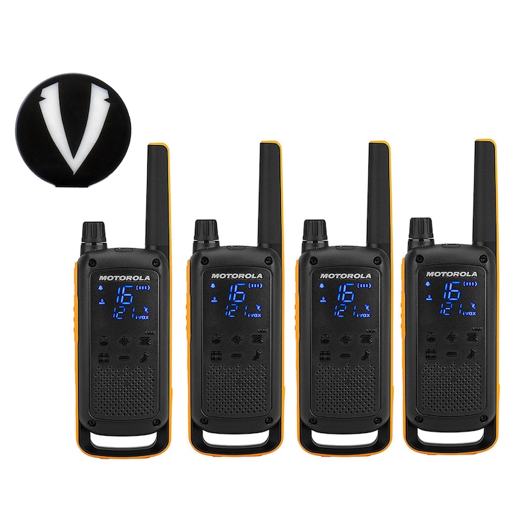 Motorola преносим PMR радио комплект с 4 бр. и Cavalry sticky Pad включени