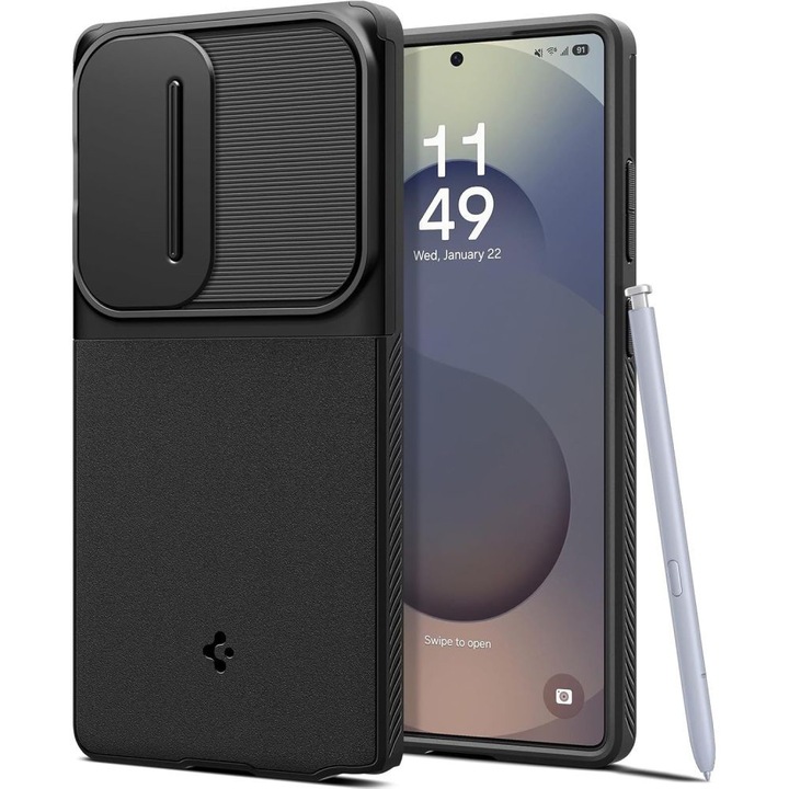 Husa pentru Samsung Galaxy S25 Ultra, din Policarbonat, Danex, Culoare Negru