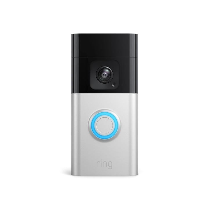 Video interfon Ring Battery Doorbell Pro, sonerie fara fir, conversatie bidirectionala cu audio + detectarea miscarii 3D si video HD+ 1536p din cap pana in picioare