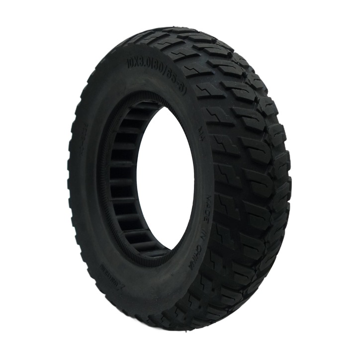 Anvelopa semi-plina 10x3.0" / 255x80 pentru scuter electric, neagra, 1 buc