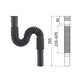 Tub evacuare lavoar 1/4, cu iesire de 32 mm