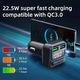 Модулатор на зарядно устройство Smartix, Bluetooth, 3 кабела iOS, Android Type-C, BT 5.0, черен