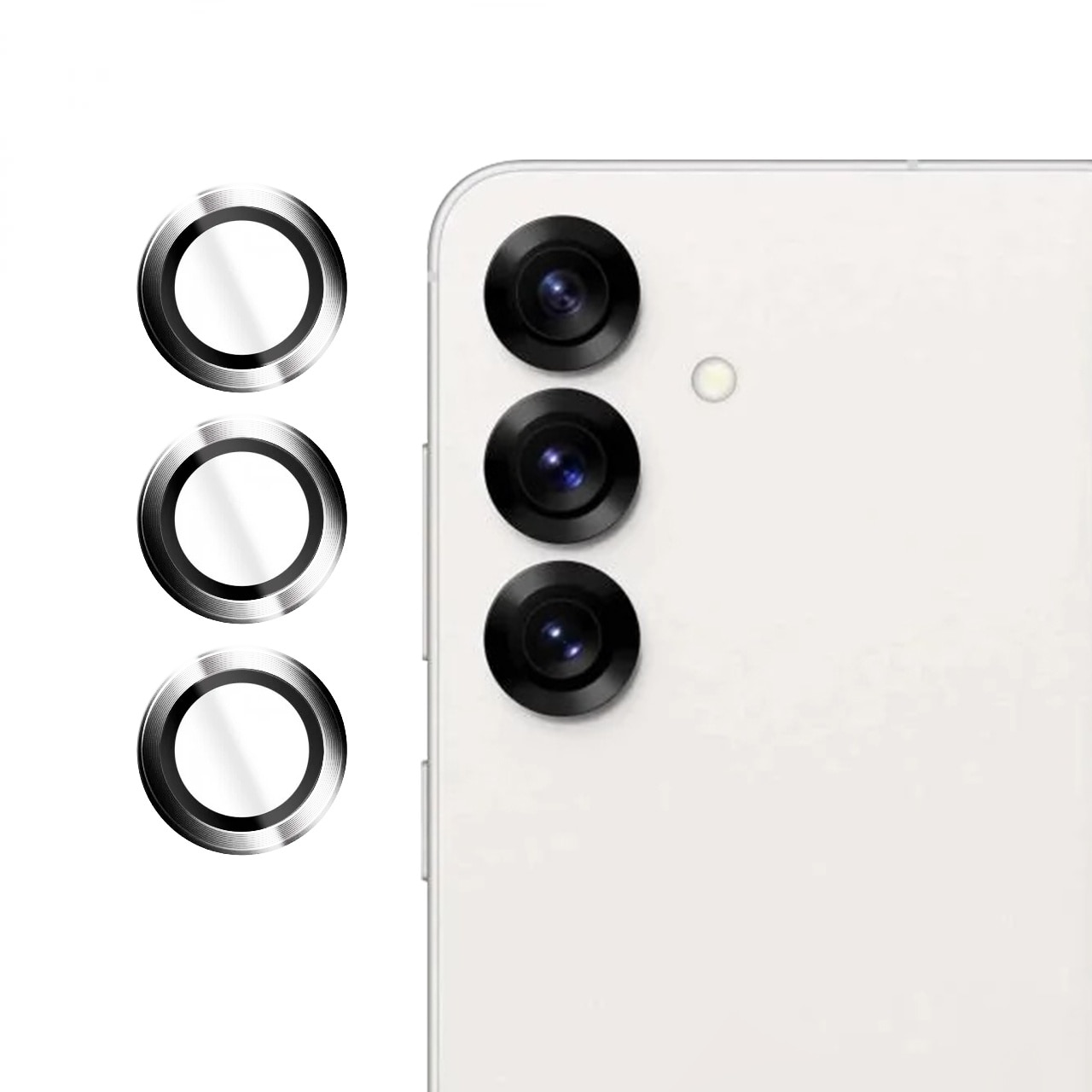 Folie Camera Daden din sticla pentru Samsung S25 Plus, Full Cover, Protectie Profesionala, Ultra Rezistenta, Calitate Premium, Argintiu