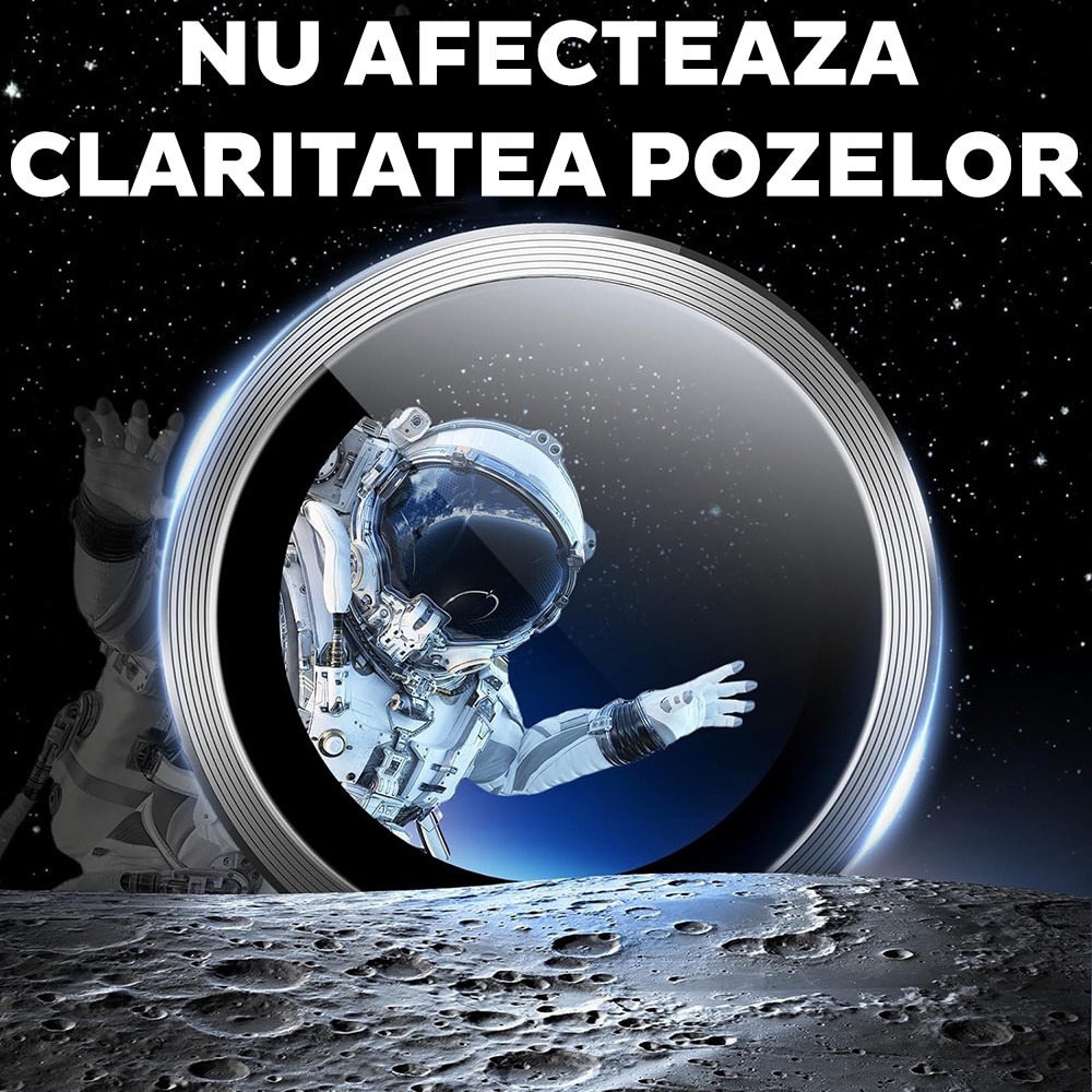 Folie Camera Daden din sticla pentru Samsung S25 Plus, Full Cover, Protectie Profesionala, Ultra Rezistenta, Calitate Premium, Argintiu