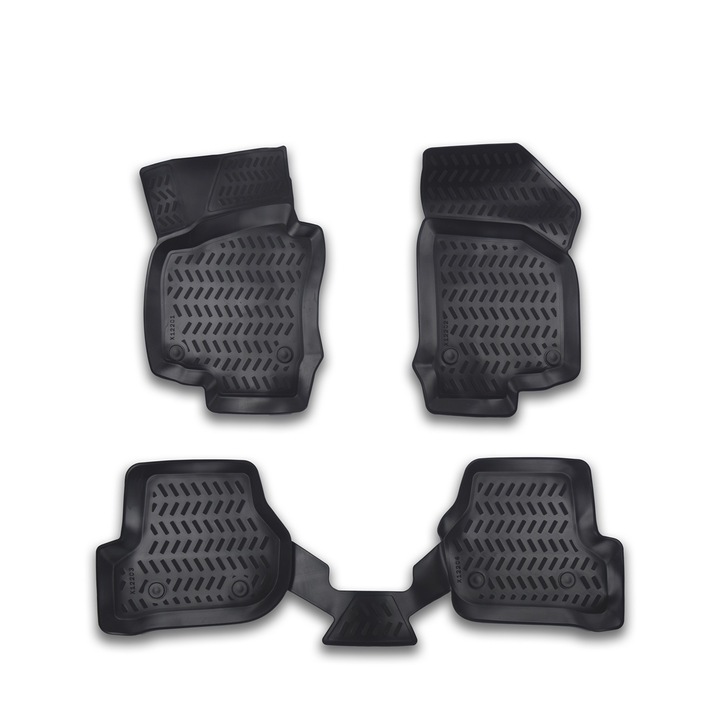 Set covorase auto din cauciuc tip tavita 3D X-SERIES pentru VOLKSWAGEN VW SCIROCCO, SKODA OCTAVIA SKOUT