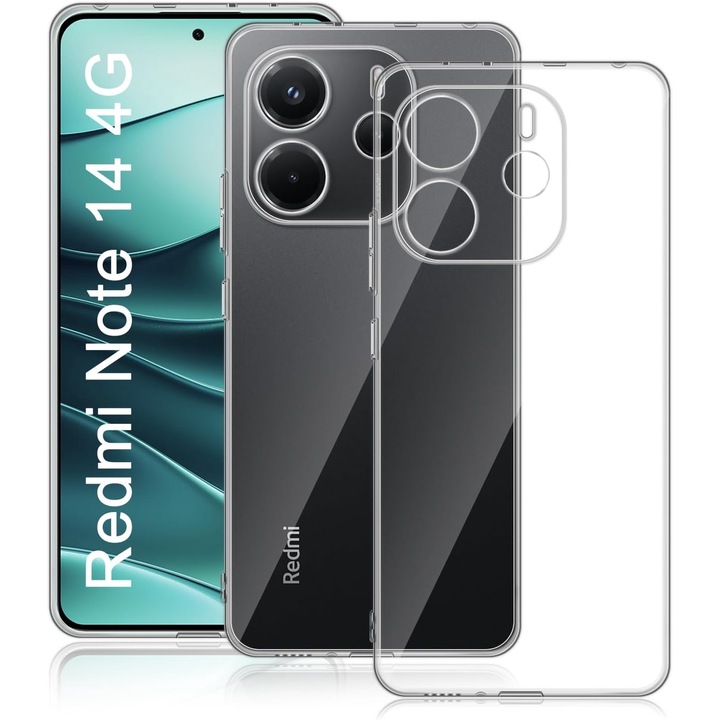 Калъф за Xiaomi Redmi Note 14 4G Anti-Shock 1.5mm със защита на стъклата Transparent