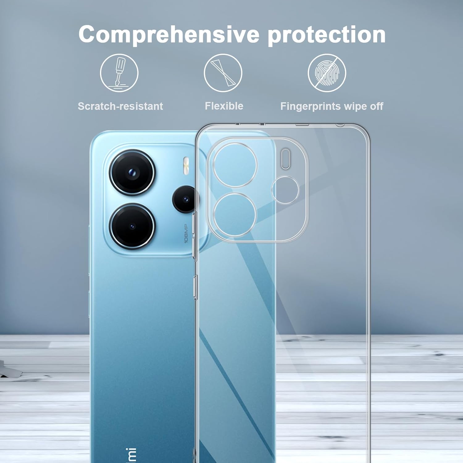 Husa pentru Xiaomi Redmi Note 14 4G Anti-Shock 1.5mm cu protectie lentile Transparent