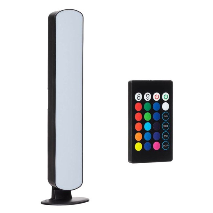 LED USB lámpa színes fénnyel és távirányítóval, 4x3x24 cm